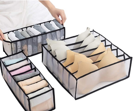 3 Piece Foldable-Underwear-Lingerie-Organizing Nylon Racks_0